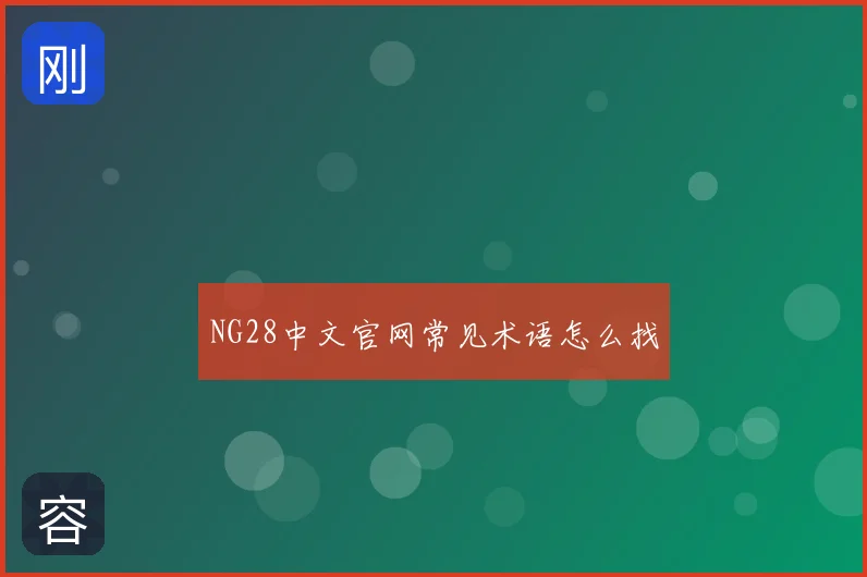 NG28中文官网常见术语怎么找